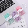 Cross-border 2-in-1 office combo set, macaron-colored paper clip, ticket holder, thumbtack, round head clip, keychain box details Picture